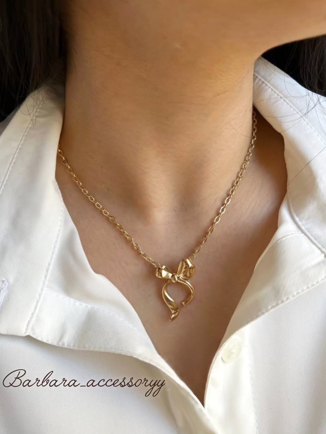 گردنبند پاپیون ژو.پینگ با آبکاری طلا ۱۸ عیار