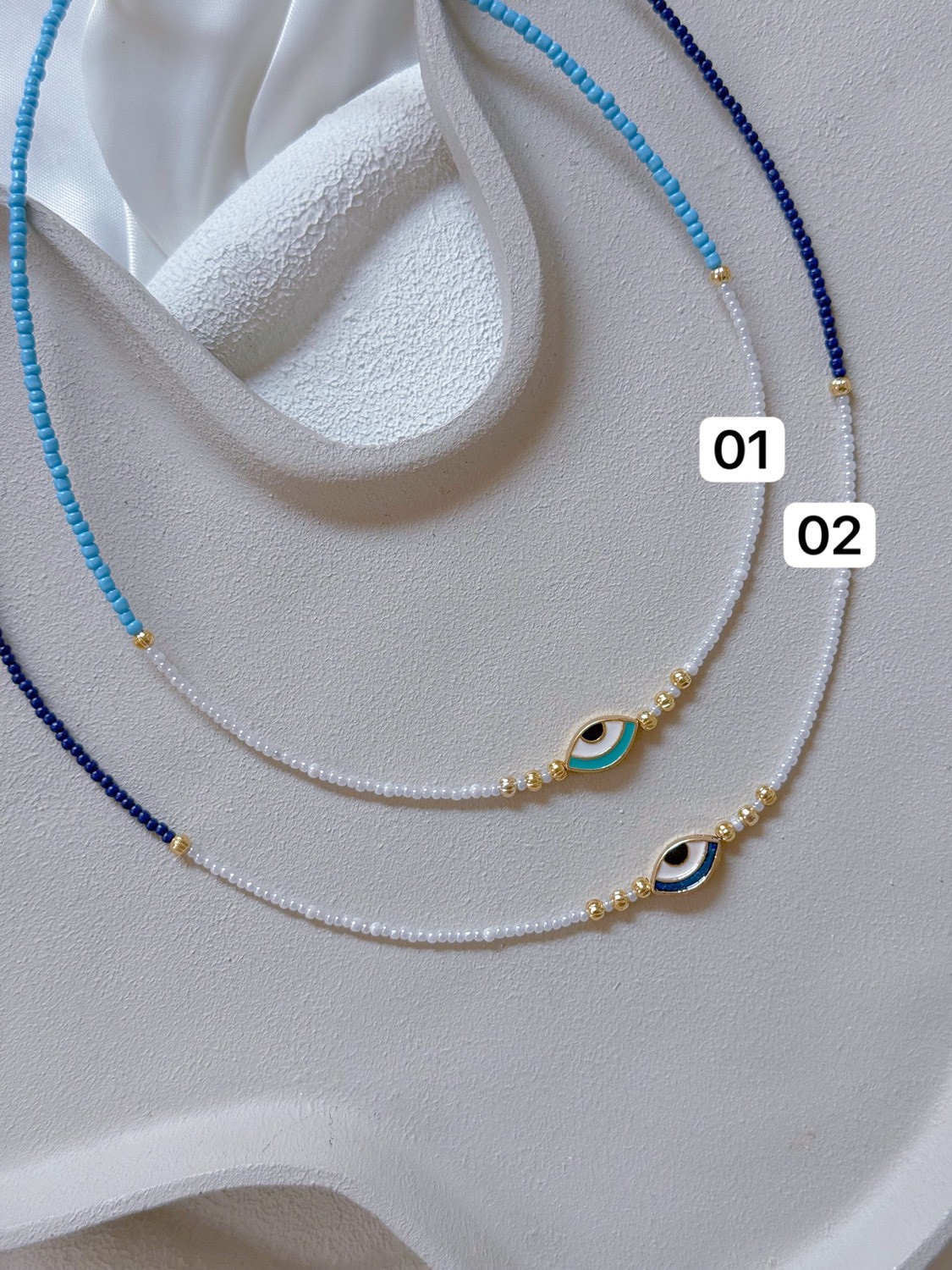 کالکشن گردنبند تابستانی دخترانه مدل چشم کد N025