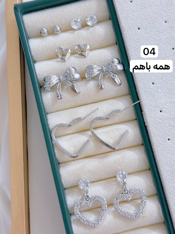 کالکشن گوشواره پکی 6جفتی ترند کد E092