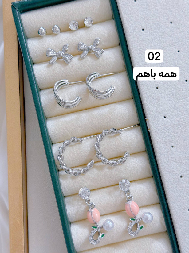 کالکشن گوشواره پکی 6جفتی کد E093