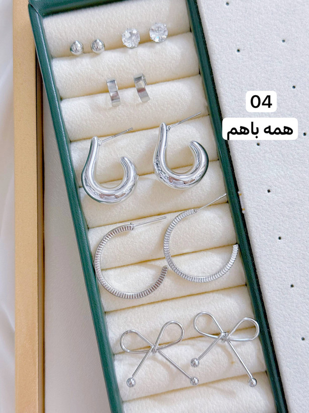 کالکشن گوشواره پکی 6جفتی کد E093