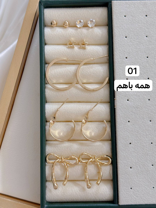 کالکشن گوشواره پکی 6جفتی اقتصادی کد E094