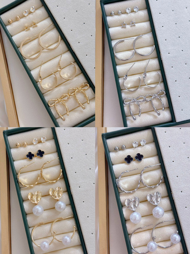 کالکشن گوشواره پکی 6جفتی اقتصادی کد E094