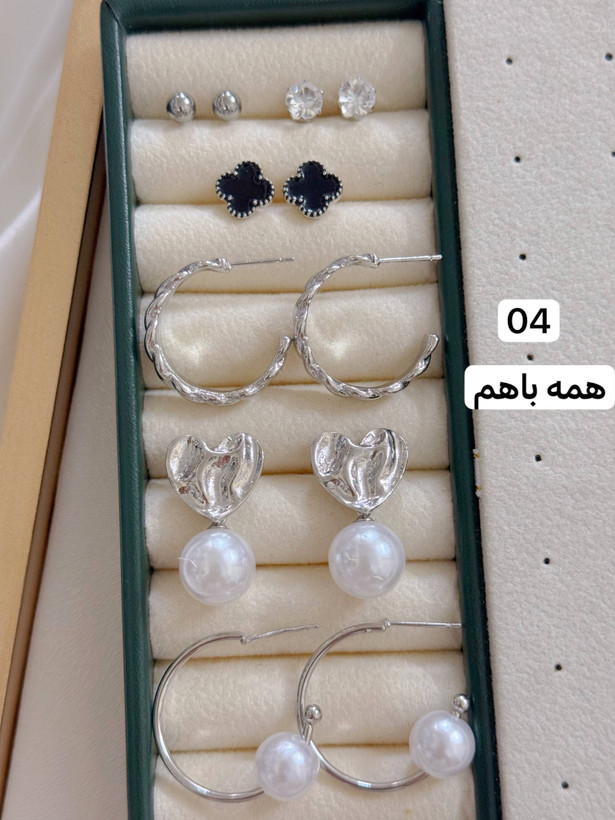 کالکشن گوشواره پکی 6جفتی اقتصادی کد E094