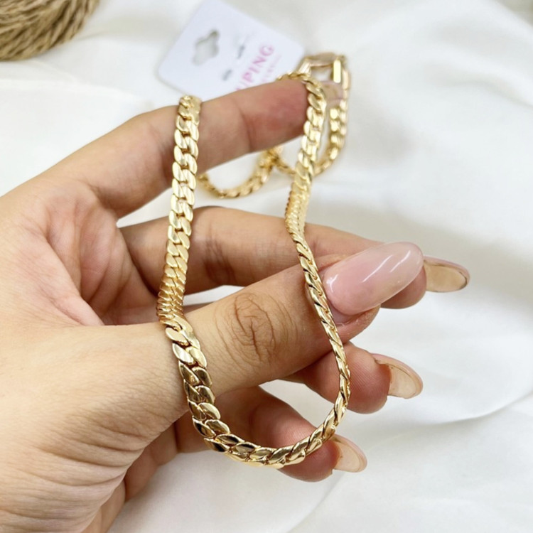 گردنبند زنانه طرح طلا ژوپینگ مدل کارتیه بافت کد N040