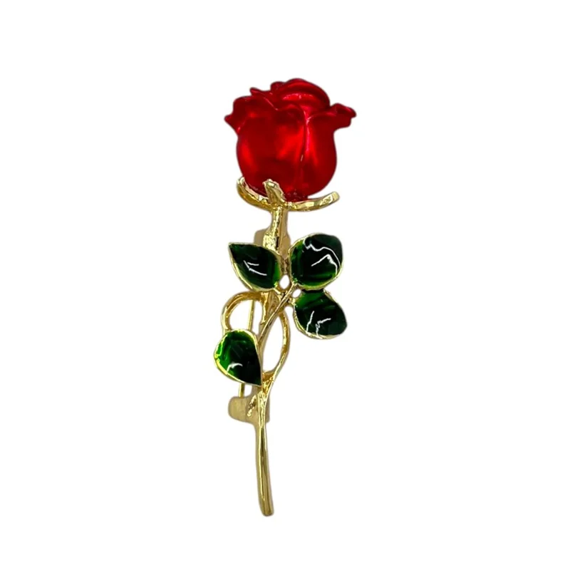 گل سینه مدل گل رز قرمز کد F04