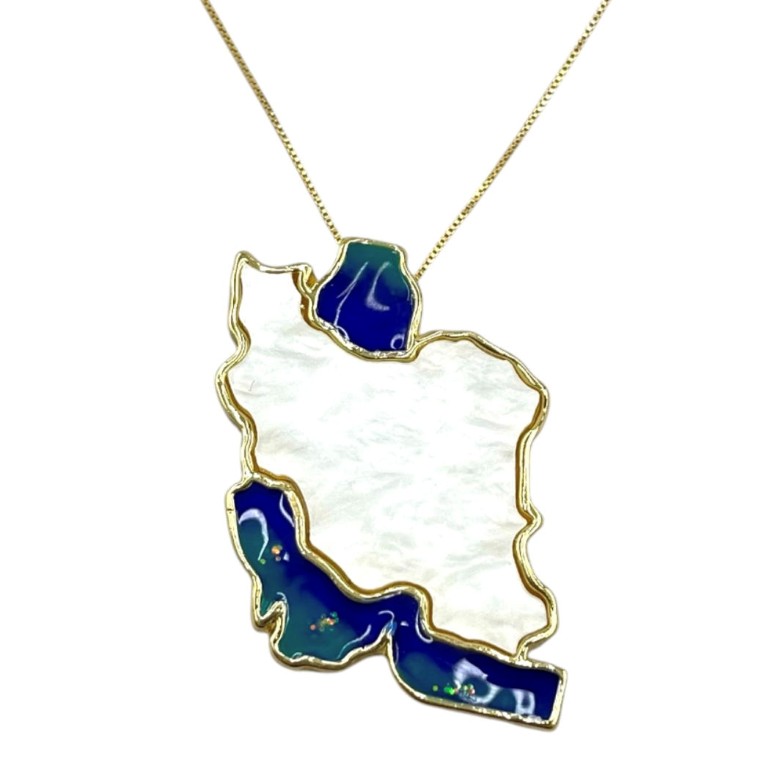 گردنبند طرح طلا ژوپینگ مدل ایران کد N042
