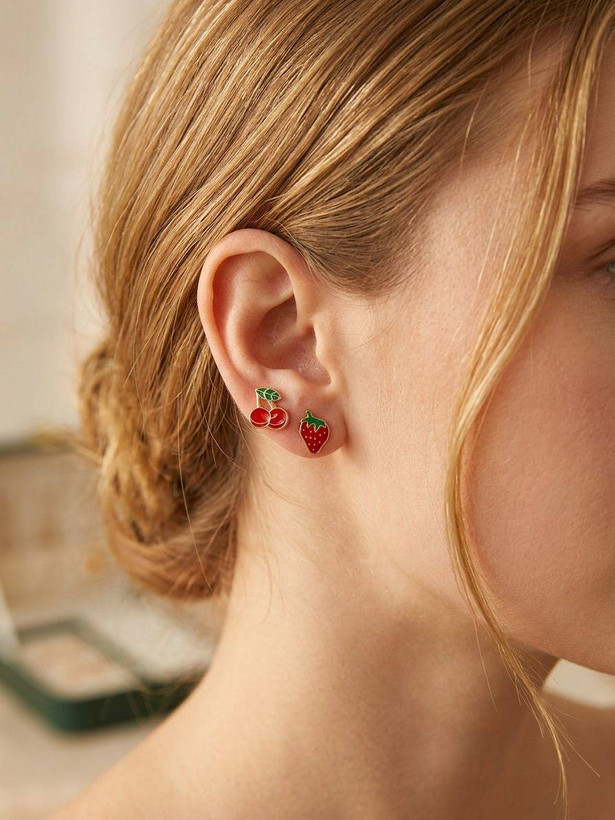 گوشواره میوه ای فانتزی استیل کد E123