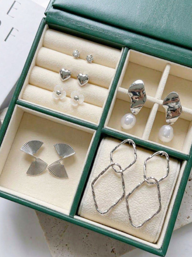 پک گوشواره شش جفتی سیلور کد E123
